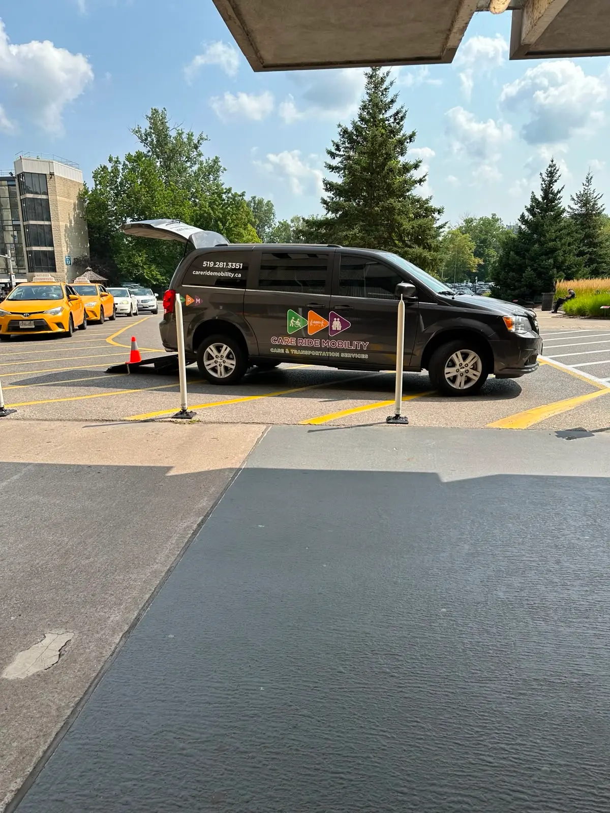 Care Ride Mobility wheelchair-accessible van with ramp deployed